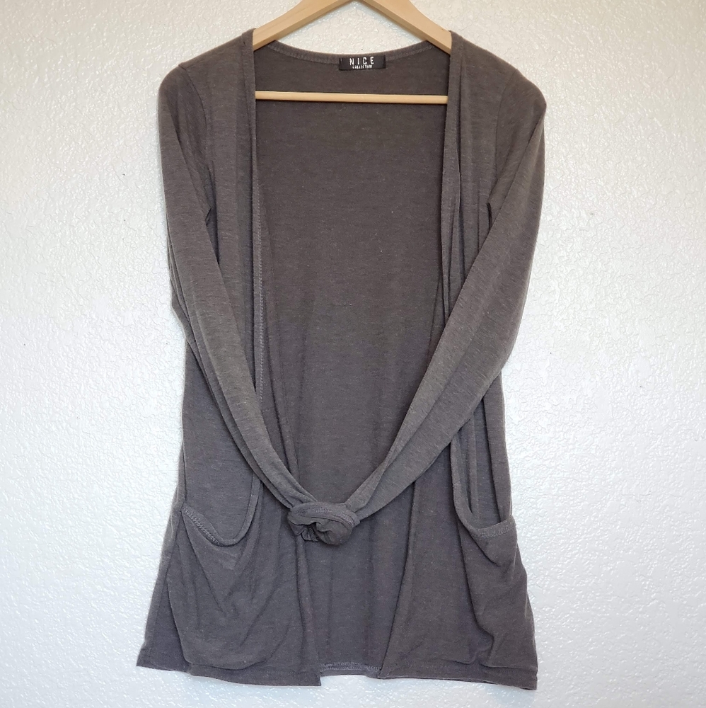 Nice Collection. Cardigan Gray One Size M/L